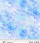 P & B Textiles - 108^ Sky - Wispy Clouds, Light Blue