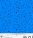 P & B Textiles - Bear Essentials 4 - Scroll Flower, Blue