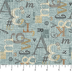 Northcott - My Type - Letter Mix, Light Teal