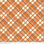 Riley Blake - Shades of Autumn - Plaid, Orange Sparkle