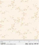 P & B Textiles - Apple Cider 16 - Flowers and Vines, Cream