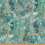 Hoffman California - Blush Garden - Florals, Dusty Blue