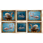 Quilting Treasures - Splendid Swans - Picture Patches 24^ Panel, Cream