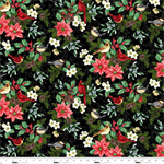 Studio E - Blooms Of The Holiday - Birds and Blooms, Black