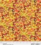 P & B Textiles - Autumn Retreat - Leaves & Flowers, Yellow