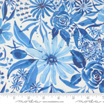 Moda - Sunshine & Blue Skies - Floral Canvas, Water