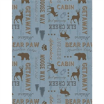 Wilmington Prints - Wildlife Trail - Words All Over, Blue