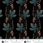 Andover Fabrics - Dahlia - Tree Moss, Midnight