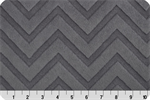 Shannon Fabrics - Embossed Cuddle - Chevron, Charcoal