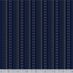 Marcus Fabrics - Indigo Neutrals - Stripe, Navy