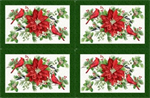 Northcott - Yuletide Traditions - 28^ Placemat Panel, White